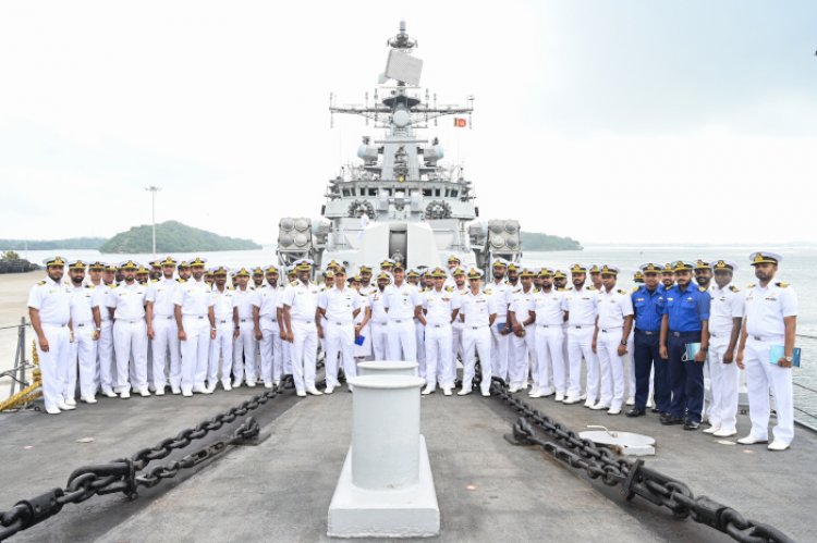 Navy: Indian Warship INS Delhi Visits Trincomalee in Sri Lanka