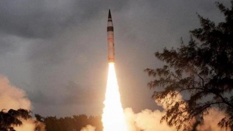Agni-V Ballistic Missile with Multiple Warhead Technology Test Fired